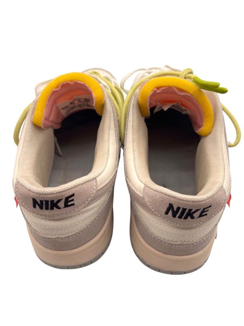 Nike SB Dunk Low Off-White Lot 01 of 50 Sneakers Size 9 Gray Suede White Leather - Picture 15 of 16